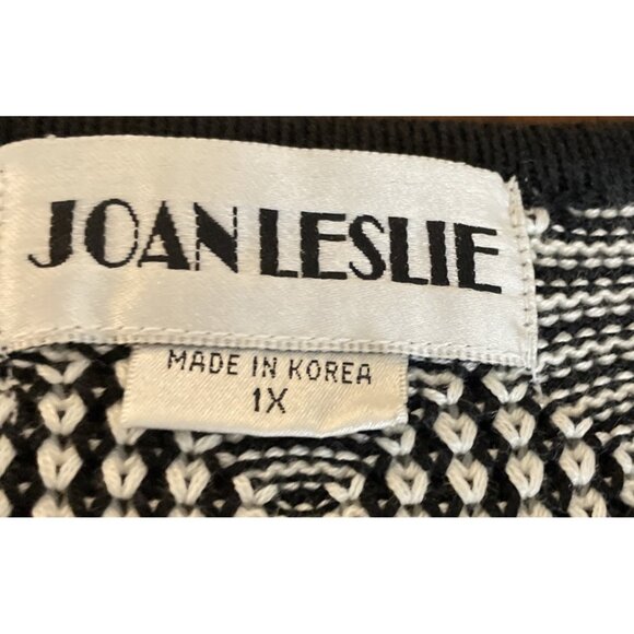 Vintage Womens Joan Leslie 1X Black Sequin Geometric Sweater Short Sleeve Career - Picture 5 of 8